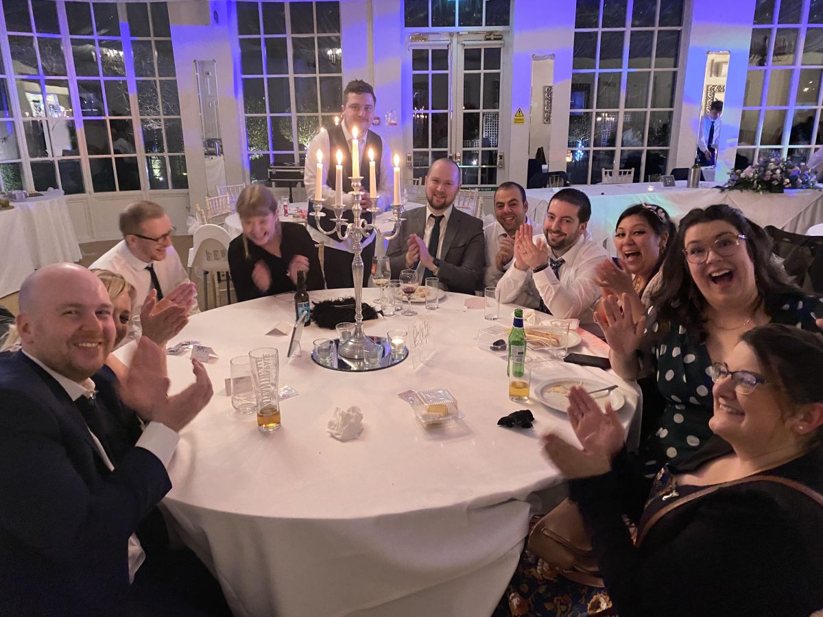 Roy at wedding